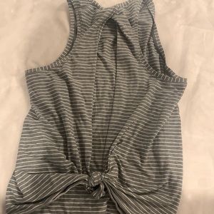 Lulu Lemon Striped Gray Tank Top